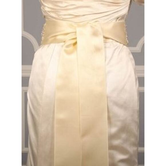 ANNE BARGE Bridal Sash Belt 571 B Ivory Embellished Beaded for Wedding Dress